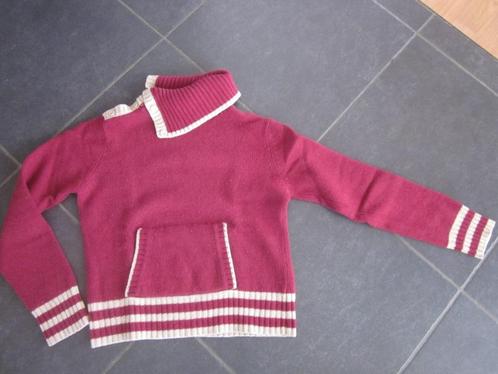 donkerrode trui met grote kraag, Kleding | Dames, Truien en Vesten, Gedragen, Maat 38/40 (M), Rood, Ophalen of Verzenden