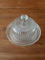Vintage glazen schaal met stolp, Antiek en Kunst, Antiek | Glaswerk en Kristal, Ophalen of Verzenden