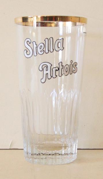 Stella Artois Bierglazen Met Ribbels 33CL / Oud Logo Jaren60 beschikbaar voor biedingen