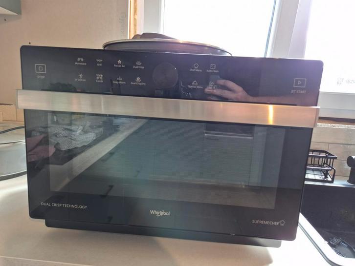 Whirlpool combi microgolf supreme chef, Elektronische apparatuur, Microgolfovens, Gebruikt, Vrijstaand, Combi-microgolfoven, Crisp