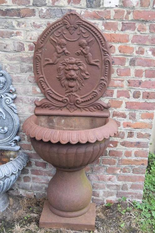 Gietijzeren muurfontein, Tuin en Terras, Waterpartijen en Fonteinen, Gebruikt, Fontein, Gietijzer, Ophalen