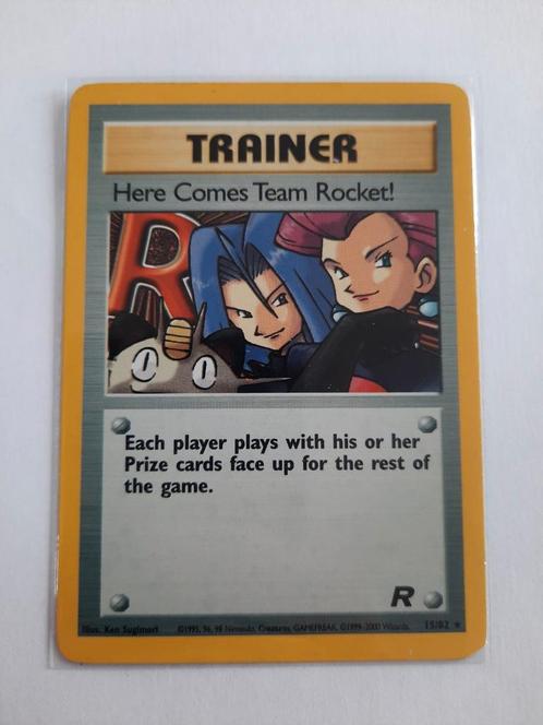Here comes team rocket holo, Hobby en Vrije tijd, Verzamelkaartspellen | Pokémon, Zo goed als nieuw, Booster, Ophalen of Verzenden
