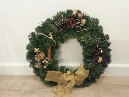 2 kerstkransen (1 grote en 1 kleine), Diversen, Kerst, Zo goed als nieuw, Ophalen of Verzenden