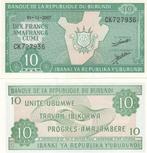 BURUNDI 10 Francs 2007 UNC p33, Postzegels en Munten, Bankbiljetten | Afrika, Ophalen of Verzenden, Burundi, Los biljet