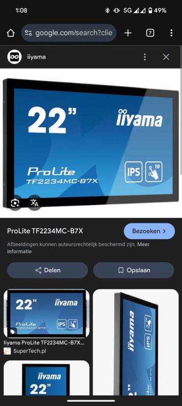 iiyama prolite touch tf2234mc beschikbaar voor biedingen