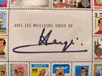 TINTIN CARTE DE VOEUX 1976 HERGE, Collections, Tintin, Image, Affiche ou Autocollant, Neuf