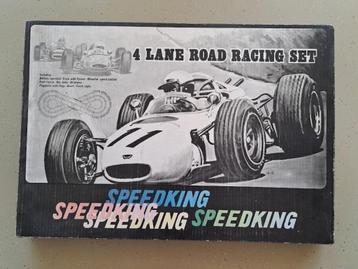 Vintage Speedking 403/71 4 Lane Road Racing Set - Hong Kong beschikbaar voor biedingen