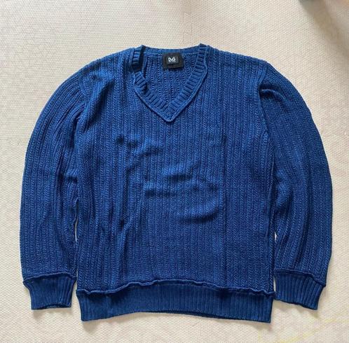 DOLCE & GABANNA - 100% Katoen V-hals Sweatshirt (54 / Large), Kleding | Heren, Truien en Vesten, Nieuw, Maat 52/54 (L), Blauw