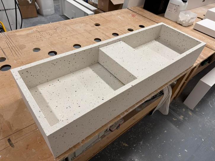 Corian solid surface wastafels, Huis en Inrichting, Badkamer | Badkamermeubels, Nieuw, Wasbak of Wastafel, Minder dan 100 cm, 150 tot 200 cm