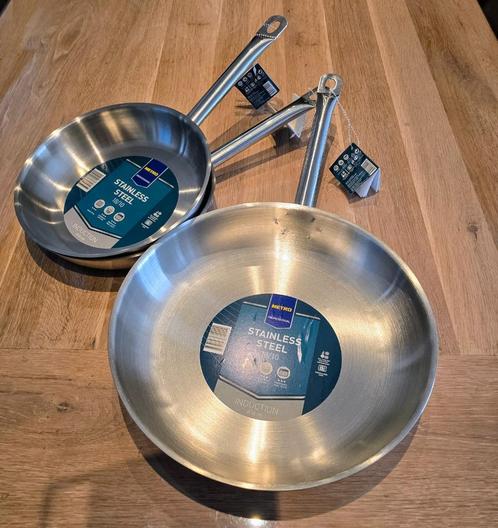 METRO PROFESSIONAL Koekenpan, Huis en Inrichting, Keuken | Potten en Pannen, Nieuw, Koekenpan of Braadpan, Inox, Inductieplaat