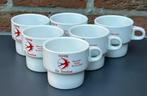 set/6  koffietassen De Zwaluw, Gezusters Hiel 1970s, Ophalen of Verzenden, Zo goed als nieuw, Overige typen