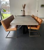 Eetkamertafel + stoelen en bank, Maison & Meubles, Tables | Tables à manger, Enlèvement, Utilisé