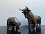 Antieke massieve bronzen Bear and Bull (Walstreet Stock), Antiek en Kunst, Ophalen, Brons