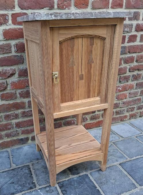 Pitch pine nachtkastje opgeknapt, Antiek en Kunst, Antiek | Meubels | Kasten, Ophalen