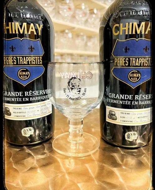 Galopin Chimay 50 jaar oud geo - 11/08/2023, Verzamelen, Glas en Drinkglazen, Zo goed als nieuw, Bierglas, Ophalen of Verzenden