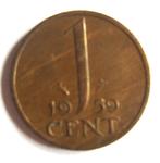 Pièce monnaie PAYS-BAS - 1 cent - 1959, 1 centime, Envoi, Monnaie en vrac, Reine Juliana