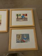 4 x  ingelijste tekening van TIN TIN/Kuifje, Ophalen, Kuifje, Nieuw, Overige typen