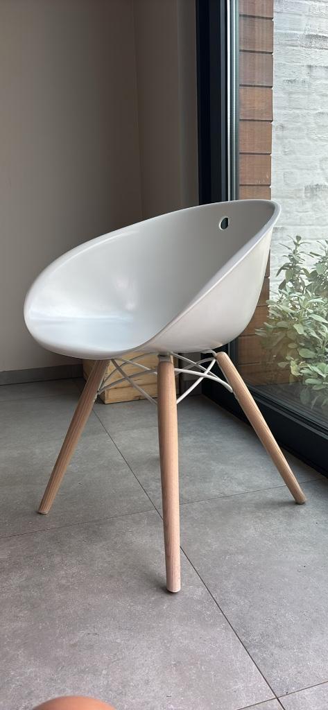 PEDRALI 4 witte stoelen GLISS, Huis en Inrichting, Stoelen, Gebruikt, Vier, Kunststof, Wit, Ophalen