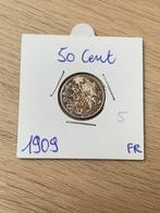 50 centimes 1909 België, Ophalen of Verzenden