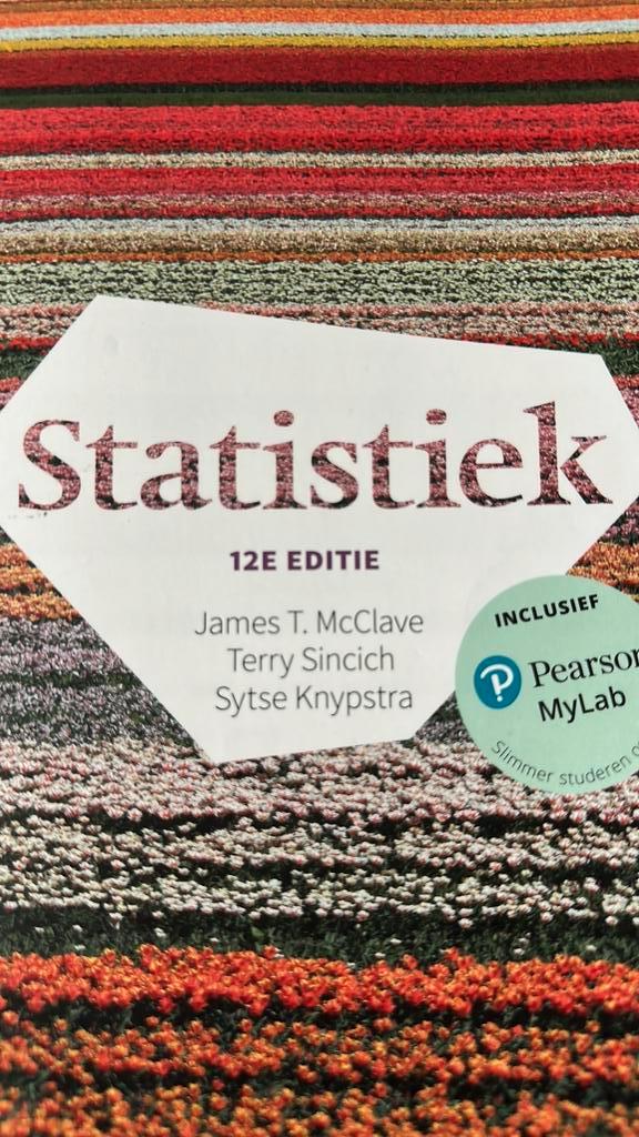 Statistiek, 12e editie met MyLab NL toegangscode, Boeken, Schoolboeken, Nederlands, Ophalen of Verzenden
