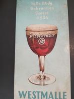 Oud Reclame bord Westmalle, Verzamelen, Ophalen of Verzenden, Gebruikt, Reclamebord, Plaat of Schild, Overige merken