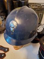 Oude helm oproer  gevechts gendarmerie helm met binnenwerk, Ophalen of Verzenden