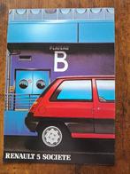 RENAULT  5  SOCIETE   1985, Boeken, Auto's | Folders en Tijdschriften, Ophalen of Verzenden, Nieuw, Renault