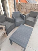 Lounge tuinset + ligbed, Ophalen, Zo goed als nieuw, Tuinset