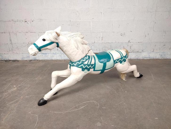 Groot antiek houten kermispaard, Antiek en Kunst, Curiosa en Brocante, Ophalen