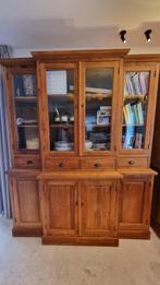 prachtige  TEAK BUFFETKASTEN 1 j oud te koop wegens verhuis, Ophalen, 200 cm of meer, Glas, Zo goed als nieuw