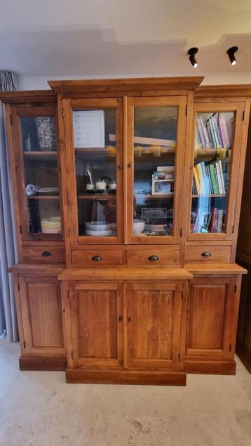 belles ARMOIRES DE BUFFET EN TECK d'un an à vendre pour caus, Verre, 200 à 250 cm, Comme neuf, Enlèvement