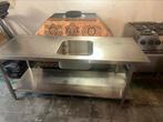 Inox werk tafel met wasbak, Zakelijke goederen, Ophalen