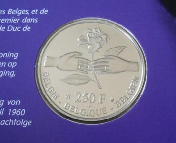 250 francs belges 1999 Mariage Philippe et Mathilde QP beschikbaar voor biedingen