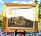 peinture hst paysage signé milt, Antiquités & Art, Enlèvement ou Envoi