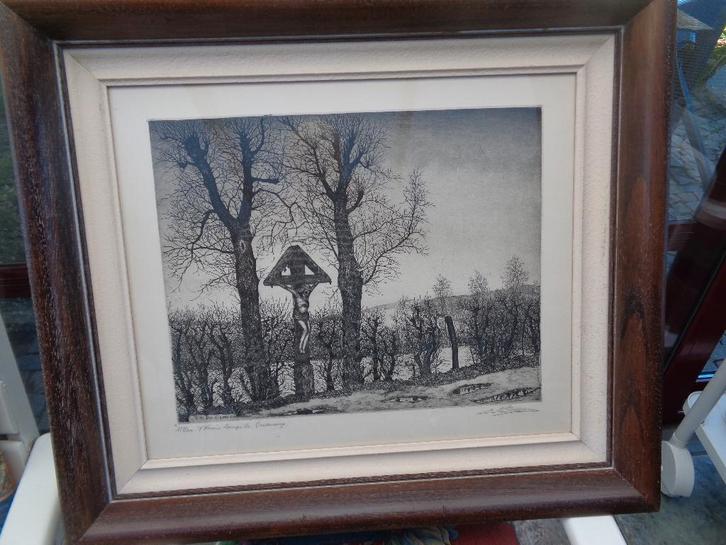 ets Emiel de Cooman, Antiek en Kunst, Kunst | Etsen en Gravures, Ophalen