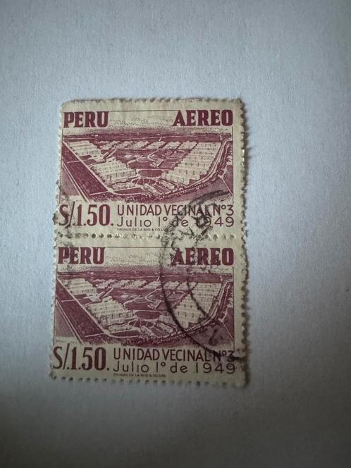 Peru-postzegels 1949 luchtlucht-stedelijke eenheid x2, Postzegels en Munten, Postzegels | Amerika, Zuid-Amerika, Ophalen of Verzenden
