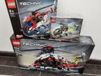 LEGO Technic Reddingshelikopter 42145 en 42092 en 30465, Ophalen, Nieuw, Complete set, Lego