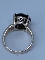 Prachtige zilveren ring met rook kwarts maat 16, Avec pierre précieuse, Argent, Femme, Rouge