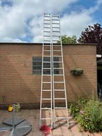2-delige aluminium opsteekladder 1x 18 en 20 sporten, Doe-het-zelf en Bouw, Ophalen, Gebruikt, Ladder, Opvouwbaar of Inschuifbaar