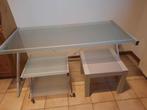Bureautafel + bijzettafeltjes + bureaustoel, Huis en Inrichting, Bureaus, Ophalen, Zo goed als nieuw, Bureau