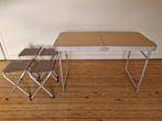 Opklapbare campingtafel met vier vouwkrukjes, Ophalen, Gebruikt, Campingtafel