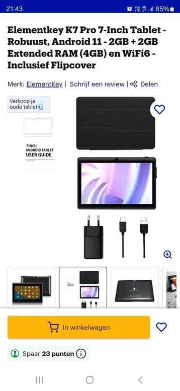 Tablette K07pro, Enlèvement ou Envoi, Neuf, 7 pouces ou moins, Wi-Fi
