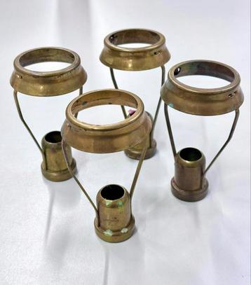 4 porte-bougies anciens Curiosa Brocante, Enlèvement ou Envoi
