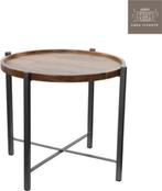 Casa Vivante Mexico Sidetable Acacia Wood Brown - 49cm x Ø57, 55 à 75 cm, Rond, Enlèvement, Bois