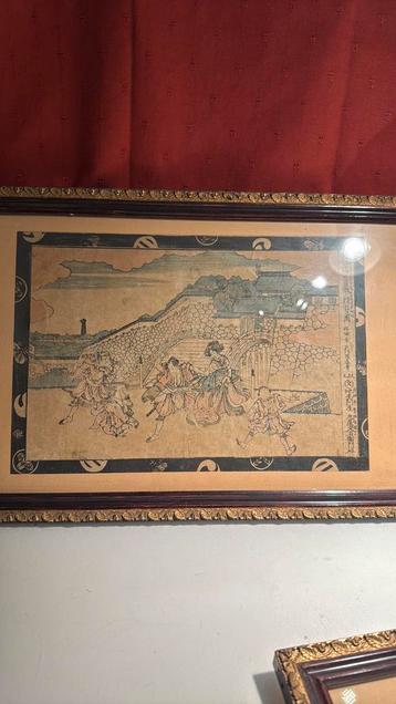 Oude Japanse prent beschikbaar voor biedingen