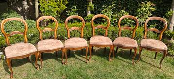 6 Biedermeier stoelen, Antiek en Kunst, Antiek | Meubels | Stoelen en Sofa's, Ophalen