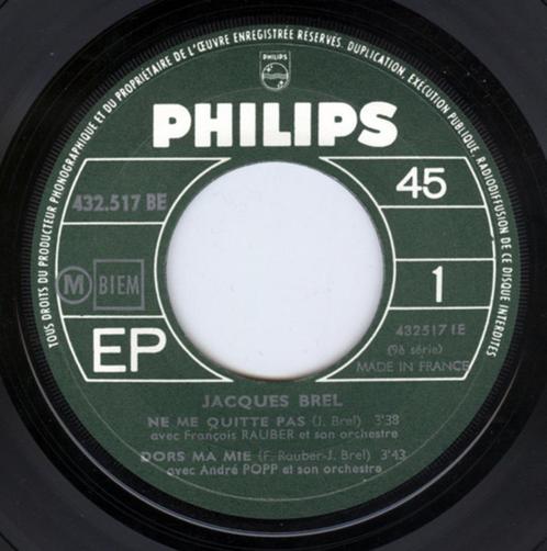 Jacques Brel ‎– Ne Me Quitte Pas, Cd's en Dvd's, Vinyl Singles, Gebruikt, Single, Pop, 7 inch, Ophalen of Verzenden