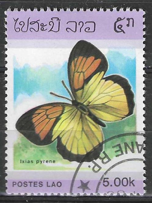 Laos 1986 - Yvert 704 - Vlinders - Ixias pyrene (ST), Postzegels en Munten, Postzegels | Azië, Gestempeld, Verzenden