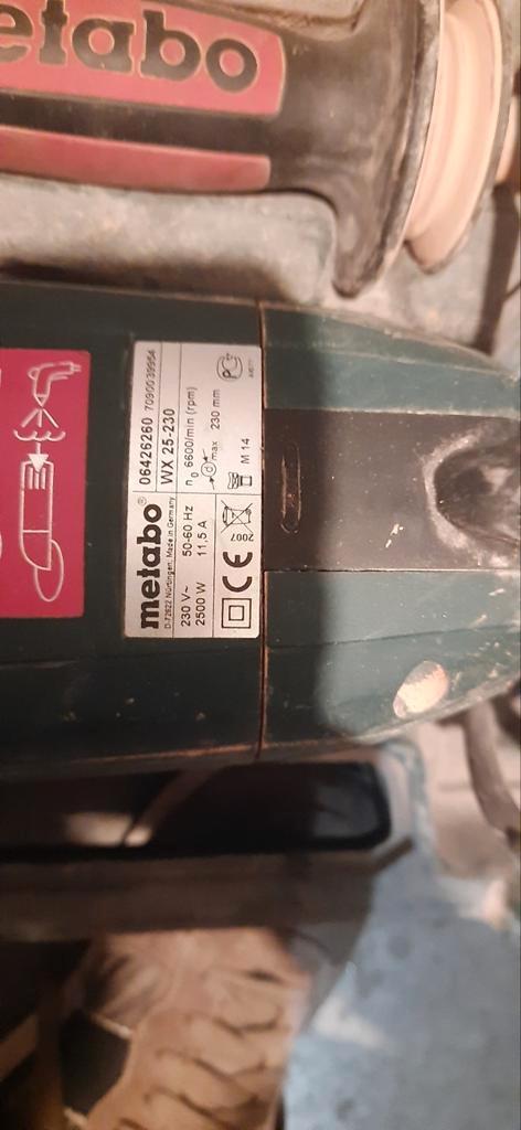 metabo wx25-230 met nieuw hilti slijpblad, Doe-het-zelf en Bouw, Gereedschap | Slijpmachines, Gebruikt, Haakse handslijpmachine
