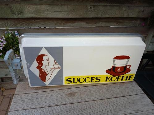 Oude dubbelzijdig lichtbak Succes koffie, Verzamelen, Merken en Reclamevoorwerpen, Gebruikt, Lichtbak of (neon) lamp, Ophalen of Verzenden
